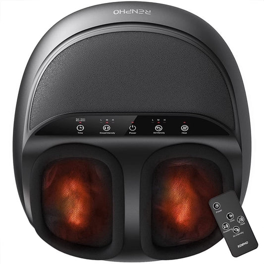 Foot Massager Machine with Heat, Shiatsu Deep Kneading for Neuropathy Pain, Mothers Day Birthday Gifts for Mom Dad Men, Fit’S Feet up to Men Size 13