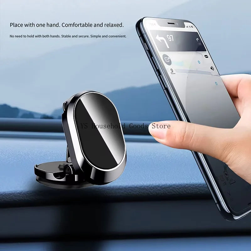720° Rotation Foldable Magnetic Car Phone Holder Adjustable Universal Dashboard Stand Air Vent Mount GPS for Iphone Samsung
