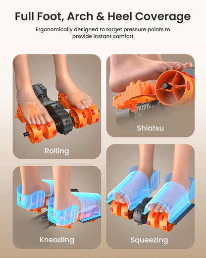 Foot Massager Machine with Heat, Shiatsu Deep Kneading for Neuropathy Pain, Mothers Day Birthday Gifts for Mom Dad Men, Fit’S Feet up to Men Size 13